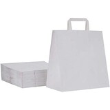 thumbnail of DeinPack Umweltschonende Papier Tragetaschen klein 50 x weiße Papiertragetasche 32 x 17 x 27 cm