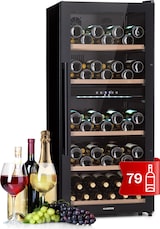 thumbnail of Klarstein Barossa 91 Duo Weinkühlschrank 91 Flaschen 204 Liter 2 Zonen Schwarz