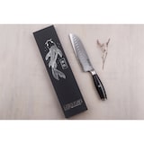 thumbnail of Couteau modèle santoku Wusaki Fujiko Black 18cm manche en pakka