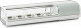 thumbnail of Vetrina Frigo Sushi - Refrigerata - da Banco - Vetri Curvi - Motore Incorporato - Bianca - 5 GN 1/3 - 132,5x42x26,5h cm