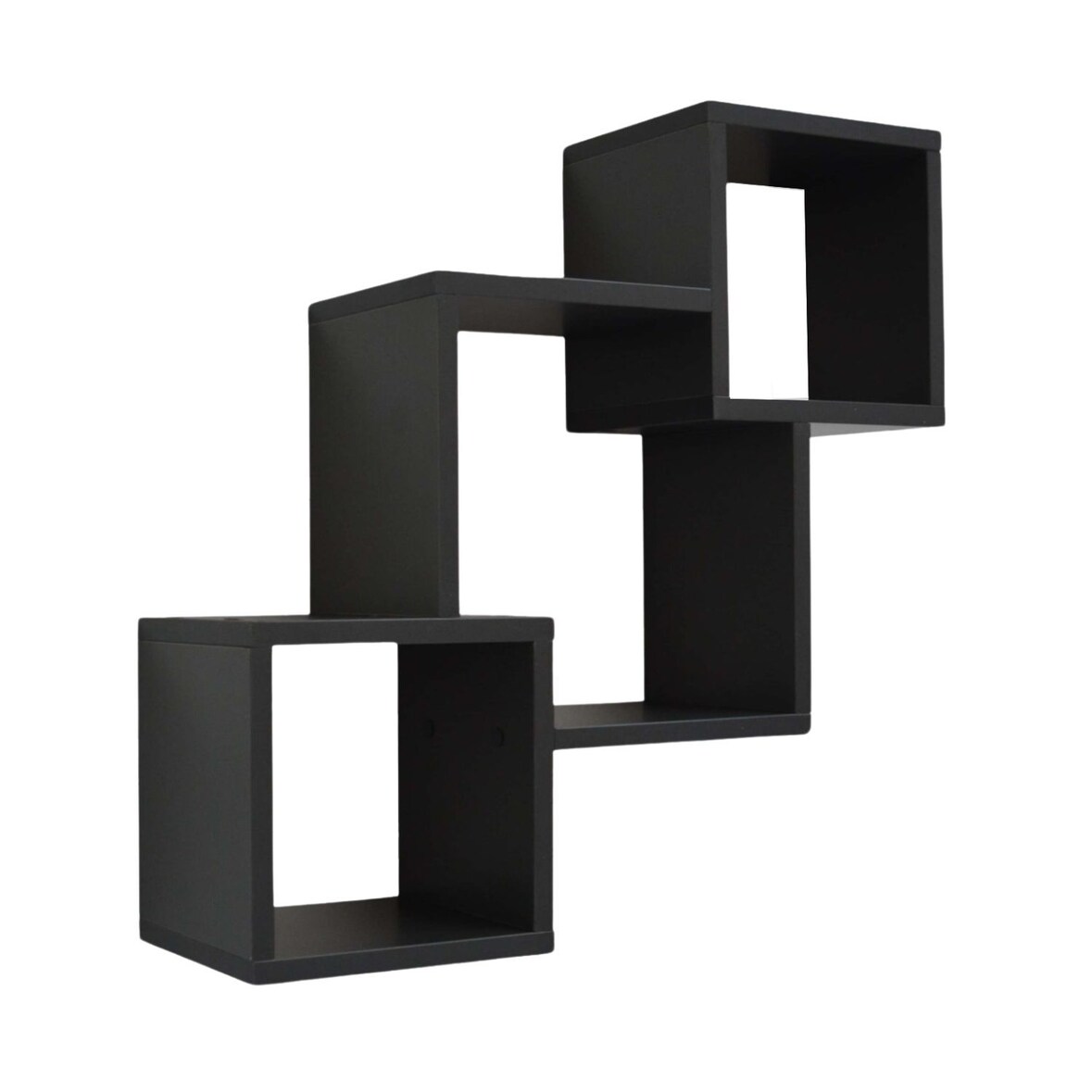 Wandregal Schwarz CONNECT Bücherregal Holz Hängeregal Schweberegal LxTxH: ca 65x20x60 cm