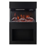 thumbnail of KAMINIO Elektrokamin Henri - Elektrischer Kaminofen mit Heizung, 3D-Flammeneffekt, Holzfach, Fernbedienung - Schwarz