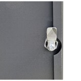 thumbnail of PROREGAL Abfallbehälter für Außenbereiche, verzinktem Innenbehälter & Ascher, 40L, HxBxT 81,5x35x35cm, Brandschutzklasse A1, Anthrazitgrau, Edelstahl