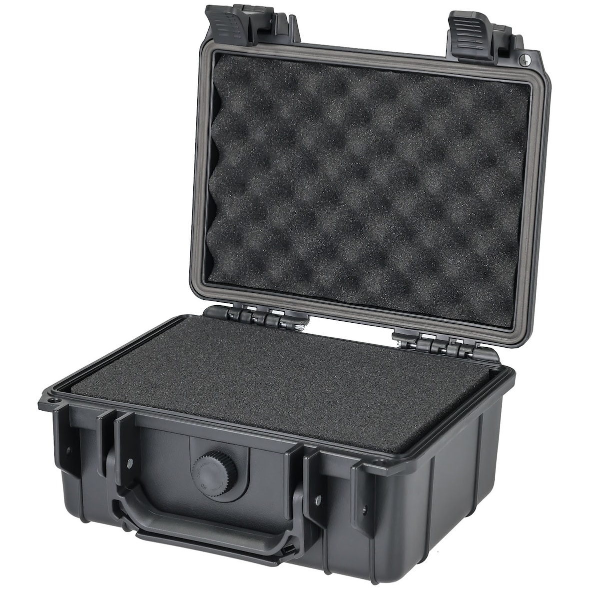 HMF ODK100 Outdoor-Fotokoffer, Transportkoffer mit Rasterschaumstoff, 23 x 19 x 11 cm