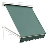 thumbnail of Toldo Manual de Aluminio Ventana Exterior Ángulo Ajustable Impermeable 180x70cm