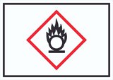 thumbnail of Schild Entzündend wirkend Symbol Flamme Brandfördernd A2 Rückseite selbstklebend