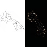 thumbnail of Casaria Sternschnuppe Metall LED Weihnachten 3D-Effekt 60x26cm warmweiß Weihnachtsdeko Weihnachtsfigur