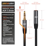 thumbnail of Primewire 3,5-mm-Klinke Audio-Kabel, AUX,  HiFi Audio Klinkenkabel / Verlängerungskabel - 10m