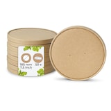 thumbnail of BIOZOYG Pappdeckel Suppenbecher 50 Stück Ø 185 mm Braun  Suppenterrine mit Deckel Beschichtet Einweg  Kartondeckel Membrandeckel mit Luftlöchern