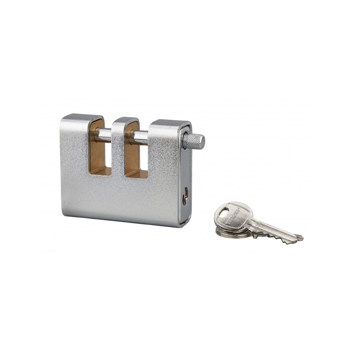 Cadenas à clé LAND blindé 90 mm double anse