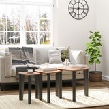 thumbnail of HOMCOM 3 Mesitas de Café Mesa de Centro Minimalista Patas de Acero con Funda de Plástico Mesa Nido para Salón Sofá 56x54.2x45.4cm