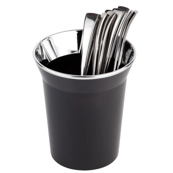 APS Besteckständer, SAN Kunststoff, Ø 13 cm, H: 15 cm, schwarz