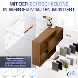 thumbnail of Wandregal Eiche dunkel Bücherregal Holz Hängeregal Schweberegal