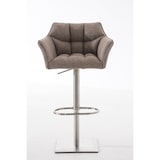 thumbnail of Barhocker Damaso Stoffbezug terrabraun/edelstahl