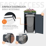 thumbnail of ML-Design Mülltonnenbox 1er mit Pflanzdach für 1 Mülltonne 240L 68x80x124 cm, Rost-Optik, Stahl, wetterfest, Abschließbare Mülltonnenverkleidung mit