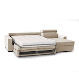 thumbnail of Dmora Divano Letto Alberta, Divano ad angolo, 100% Made in Italy, Sofà con apertura girevole, con Penisola contenitore Destra, Cm 280x95h85, Beige