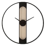 thumbnail of Orologio rotondo da parete in metallo nero e beige Ø cm 60x5