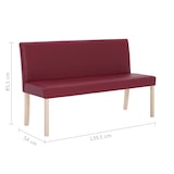 thumbnail of Helloshop26 - Bank/Sitzbank 139,5 cm Kunststoff bordeauxrot 02_0010807