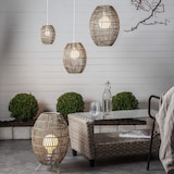 thumbnail of Dekoleuchte Lampenschirm Rattan H: 30cm für E27 Fassungen Außen beige