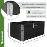 thumbnail of Hochbeet 3er Set Palettenrahmen Pflanzbeet 120x80x60 cm aus Holz schwarz Garten Balkon stapelbar