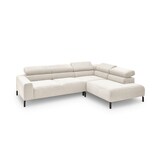thumbnail of KAWOLA Sofa DELIA Ecksofa Feincord weiß Recamiere rechts