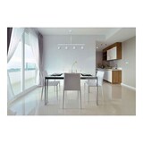 thumbnail of Colgante lineal de cuatro luces Beethoven Blanco/plata Fabrilamp