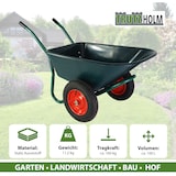 thumbnail of 2-Rad Schubkarre 100 L 160 kg Gartenschubkarre Lufträder Stahlfelge kippsicher Kunststoffwanne