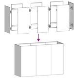 thumbnail of vidaXL Plantenbak 120x40x80 cm koudgewalst staal zwart