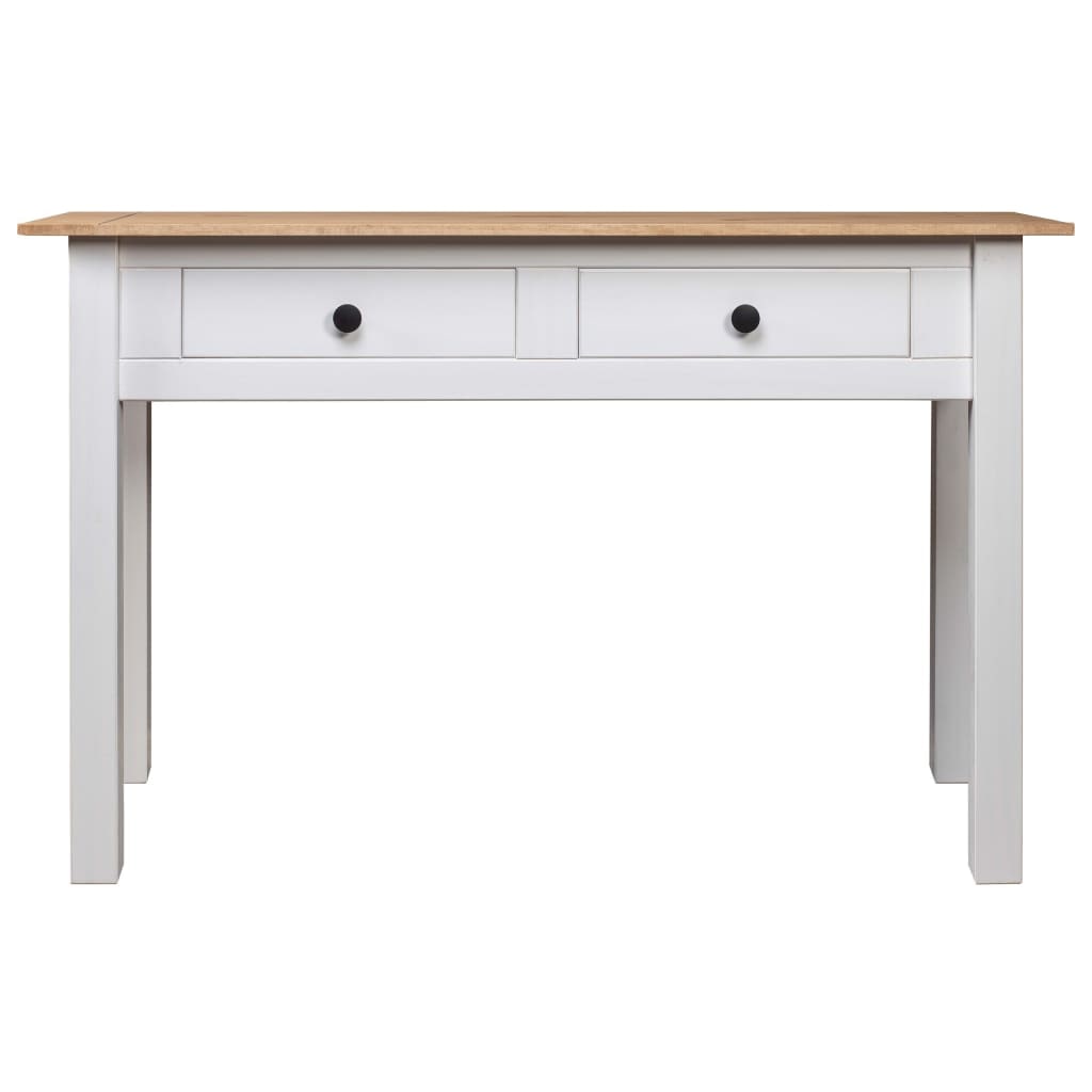 Table console Blanc 110x40x72 cm Pin solide Gamme Panama Modèle Luna Prestige