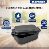 thumbnail of Karcher Bräter 2in1 (Aluguss, 8,7 Liter, Induktion, inkl. Deckel und Topfhandschuhen) schwarz