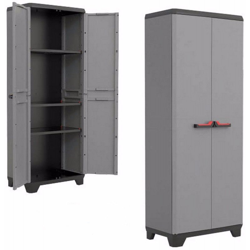 Armadio in resina keter stilo basic per esterno tuttopiani 68x39x173h keter