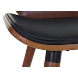 thumbnail of Set van 6 eetkamerstoelen HWC-B16, hout gebogen hout retro design walnoot look ~ kunstleer zwart