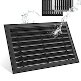 thumbnail of Fußmatte außen 40x60 cm mit schwarzem Aluminium Rand für Innen- und Außenbereich, Aluminium Schuhabstreifer mit Polypropylen-Fasern