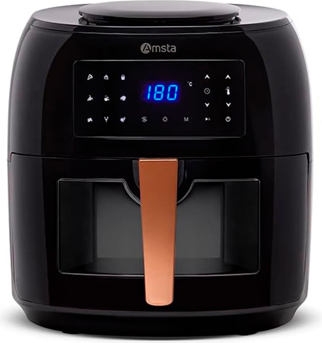 AMSTA Fritadeira sem óleo 7,5L | 1800W | Painel digital, 9 programas, Janela transparente, Temporizador, Desligamento automático