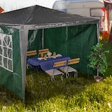 thumbnail of Relaxdays Seitenteile für Pavillon, 3er Set, 2x3 m, wasserdicht, Seitenwände mit Klettverschluss, PE, mit Fenster, grün