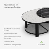 thumbnail of Merano Circolo L 3-in-1-Feuerschale mit Grillfunktion als Tisch nutzbar 122 x 87 cm Weiß