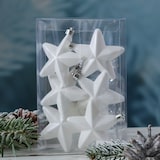 thumbnail of Christbaumschmuck Weihnachtsbaumschmuck Sterne bruchfest weiß 6St.