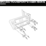 thumbnail of BRASQ Plateauwagen inklapbaar max 150kg transportkar transportwagen magazijnwagen platformwagen