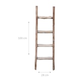 thumbnail of Biscottini Holzleiter 100x28x7 cm - Bodenhandtuchhalter - Badezimmer-Handtuchhalterleiter - Moderne Badezimmer-Dekoleiter