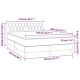thumbnail of vidaXL Boxspringbett mit Matratze & LED Rosa 140x200 cm Samt