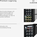 thumbnail of Klarstein Bovella 27 Duo+ Zweizonen-Weinkühlschrank 74l 27 Fl. Glastür Schwarz