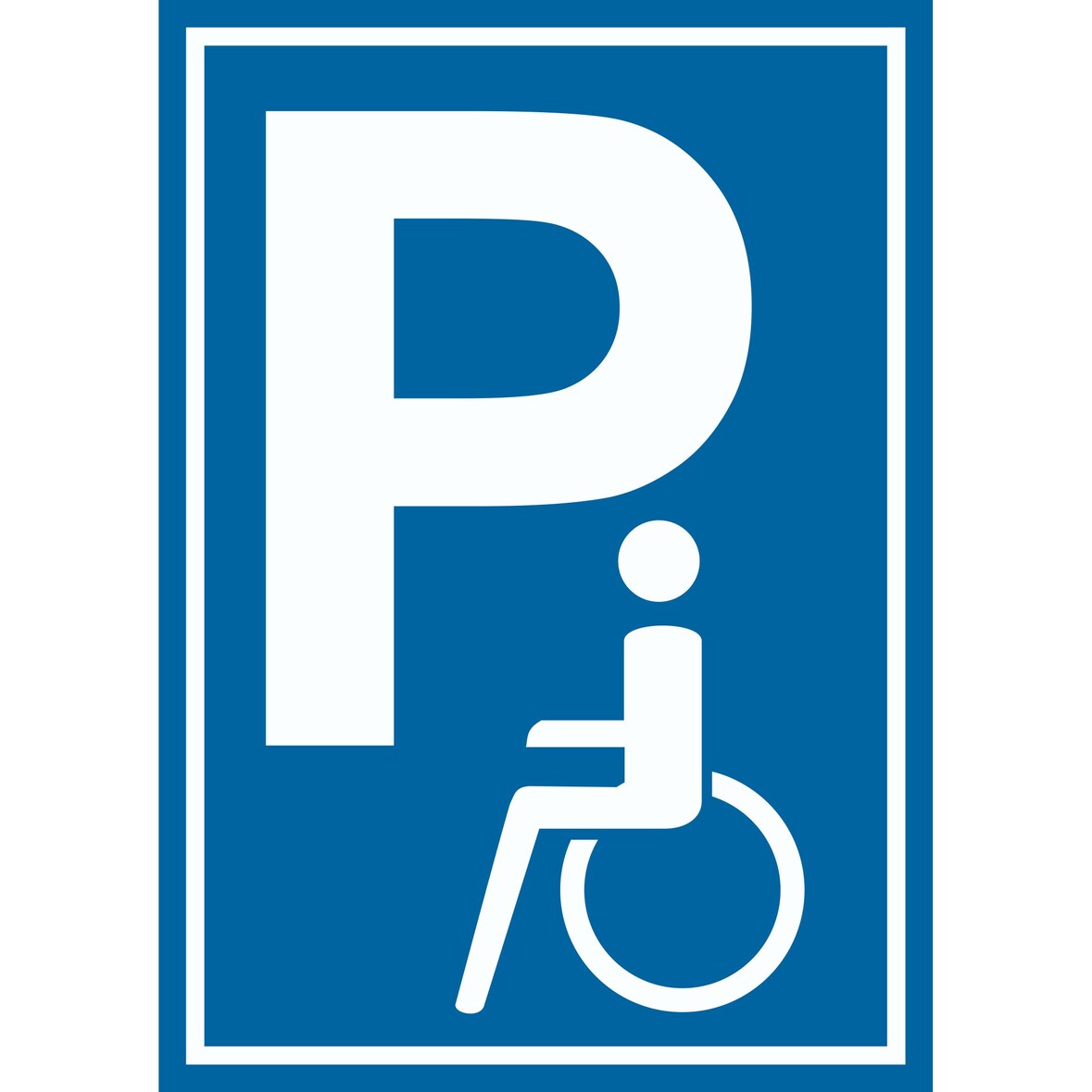 Behinderten Parkplatz Schild A6 Rückseite selbstklebend