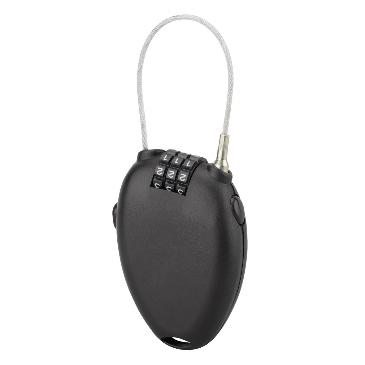 Cadenas à code Zipper, intérieur, cable 0.55m, 3 chiffres, noir - THIRARD