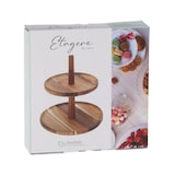 thumbnail of WellHome - 2-laags voedselstandaard van acaciahout 23x23 cm