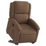 thumbnail of vidaXL Massagesessel mit Aufstehhilfe Braun Stoff