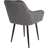 thumbnail of Décoshop26 - Set de 2 chaises de salle à manger design moderne couture capitonné assise en velours gris foncé 10_0001631