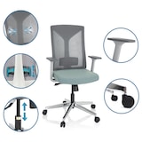 thumbnail of Bureaustoel HALIFAX Stof / Netstof mint hjh OFFICE