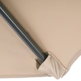 thumbnail of Sombrilla voladiza Acerra, parasol, Ø 3m inclinable, poliéster/acero 11kg ~ arena-beige con soporte