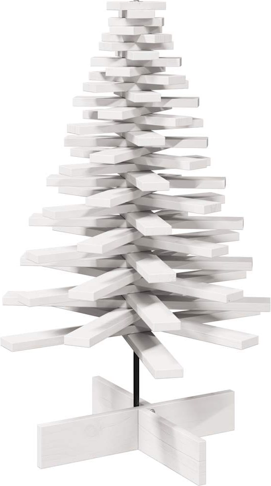 vidaXL Weihnachtsbaum zum Schmücken Weiß 100 cm Massivholz Kiefer