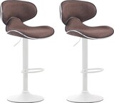 thumbnail of 2er Set Barhocker Las Vegas V2 Stoff braun/weiß